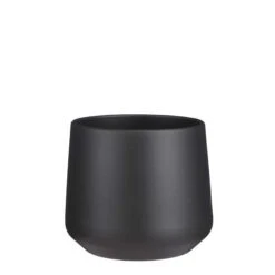 Amber Pot Rond D.grijs Mat - H18xd21cm