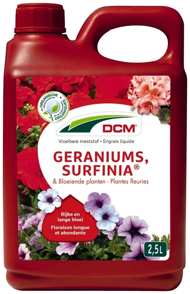 DCM Vloeibare Meststof Geraniums & Bloeiende Planten 3 DCM Vloeibare Meststof Geraniums & Bloeiende Planten