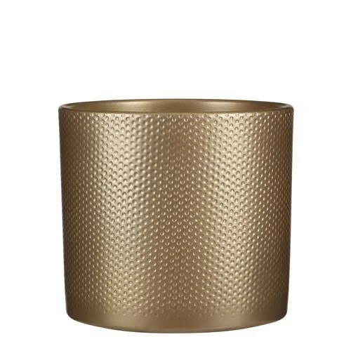 Era Pot Rond Goud Relief - H21,5xd23cm 3 Era Pot Rond Goud Relief - H21,5xd23cm