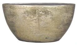 Floran Ovaal Fien 49x20x25cm Industrieel Goud