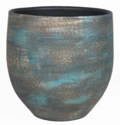 Floran Pot Madeira D20 H20cm Blauw Goud