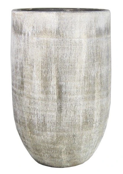 Floran Vaas Kiran D19 H30cm Creme Groen 3 Floran Vaas Kiran D19 H30cm Creme Groen