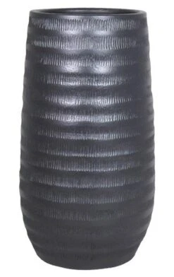 Floran Vaas Lena D26 H50cm Zwart Mat