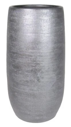 Floran Vaas Mira D26 H50cm Industrieel Zwart