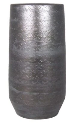 Floran Vaas Noor D19/21 H40cm Industrieel Zwart