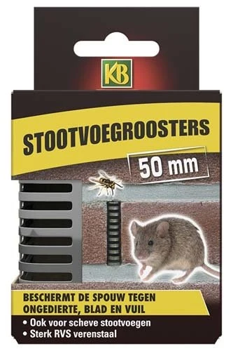 KB Stootvoegrooster RVS 50mm - 10 Stuks 3 KB Stootvoegrooster RVS 50mm - 10 Stuks