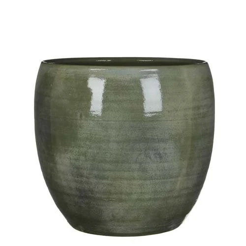 Lester Pot Rond Groen - H31xd33cm 3 Lester Pot Rond Groen - H31xd33cm