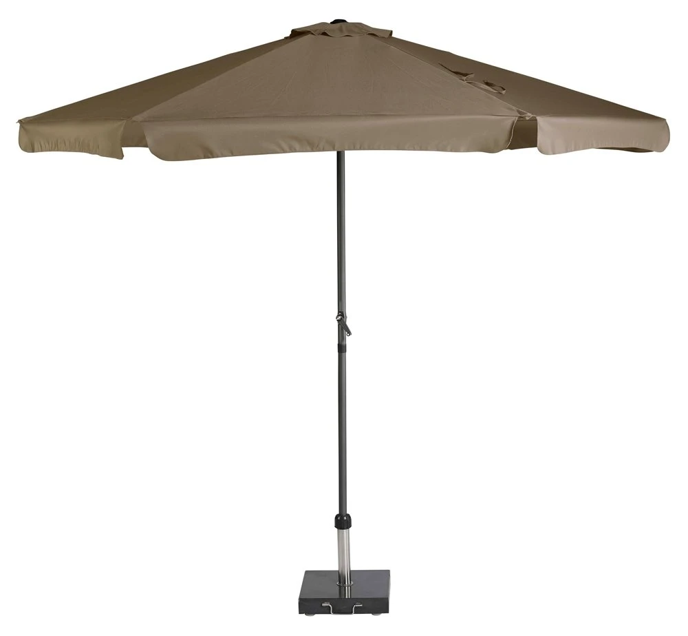 Platinum Middenstokparasol Antigua Volant Ø 300 Cm Taupe 3 Platinum Middenstokparasol Antigua Volant Ø 300 Cm Taupe