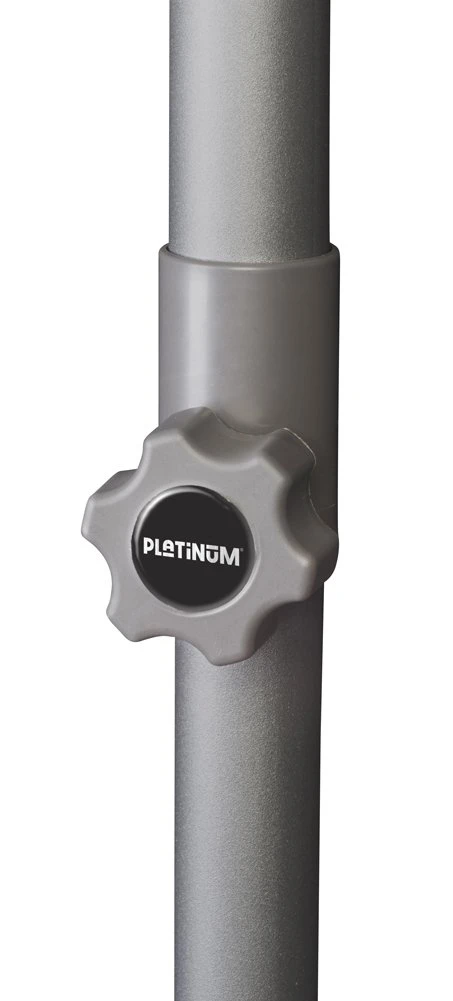 Platinum Middenstokparasol Lisboa Ø 250 Cm Lichtgrijs 5 Platinum Middenstokparasol Lisboa Ø 250 Cm Lichtgrijs - Afbeelding 3