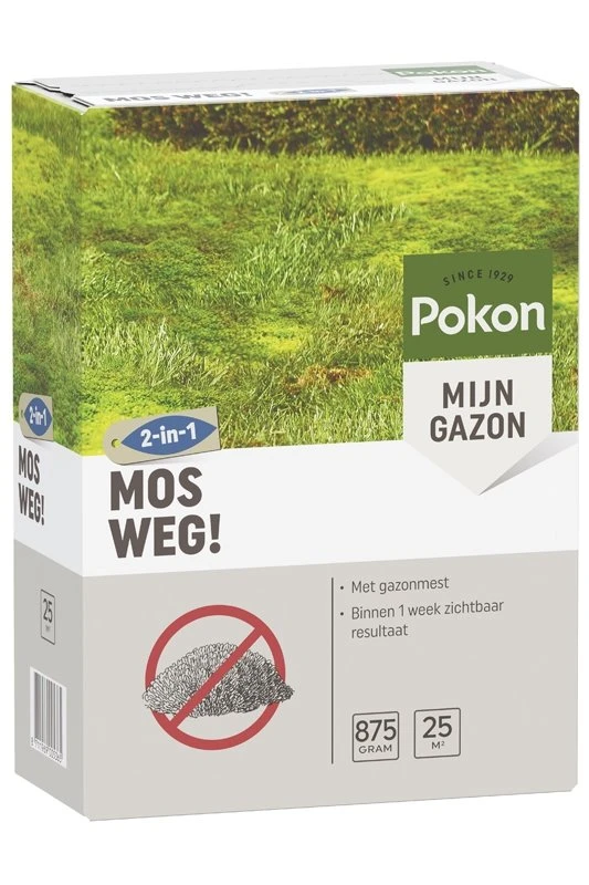 Pokon Mos Weg! 875gr Voor 25m² 3 Pokon Mos Weg! 875gr Voor 25m²