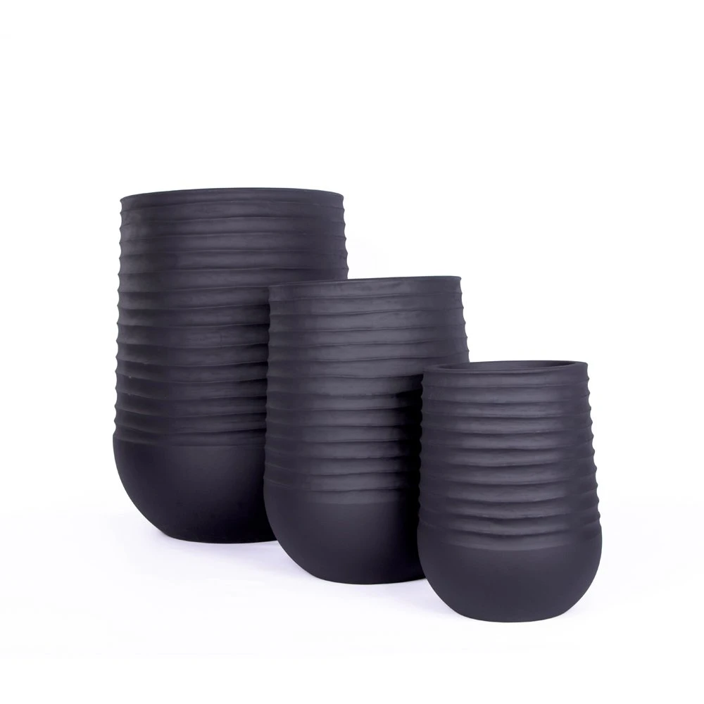 Pot Matt Black - D29x37cm 4 Pot Matt Black - D29x37cm - Afbeelding 2