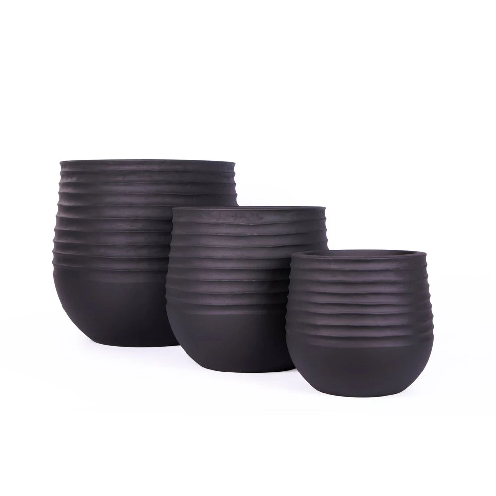 Pot Matt Black - D53x49cm 4 Pot Matt Black - D53x49cm - Afbeelding 2