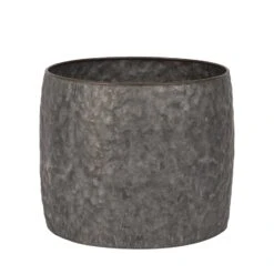 Pot Metaal Antique Grey (Incl. Liner) - Ø 21,5 X H 17 Cm