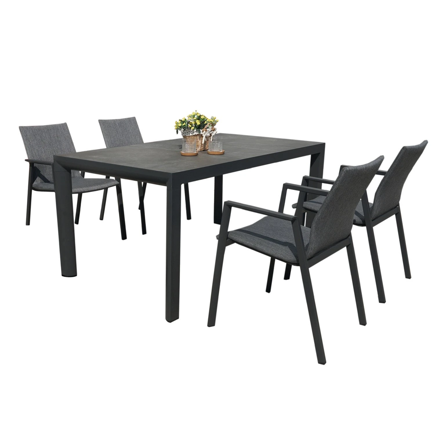 Royal Seasons ALORA Dining Set Met 4 Stoelen 3 Royal Seasons ALORA Dining Set Met 4 Stoelen
