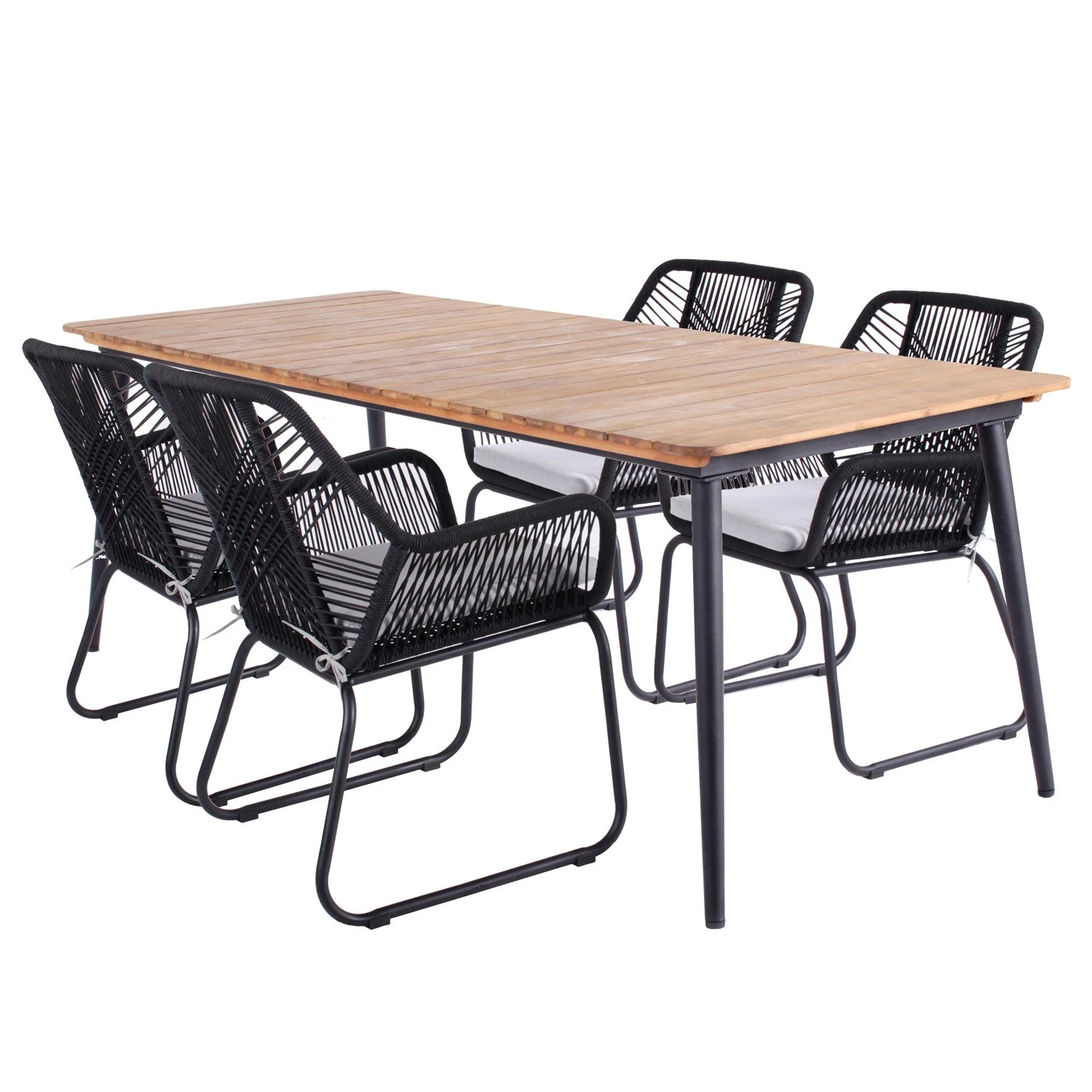 Royal Seasons NAPOLI Dining Set 4p Zwart 3 Royal Seasons NAPOLI Dining Set 4p Zwart