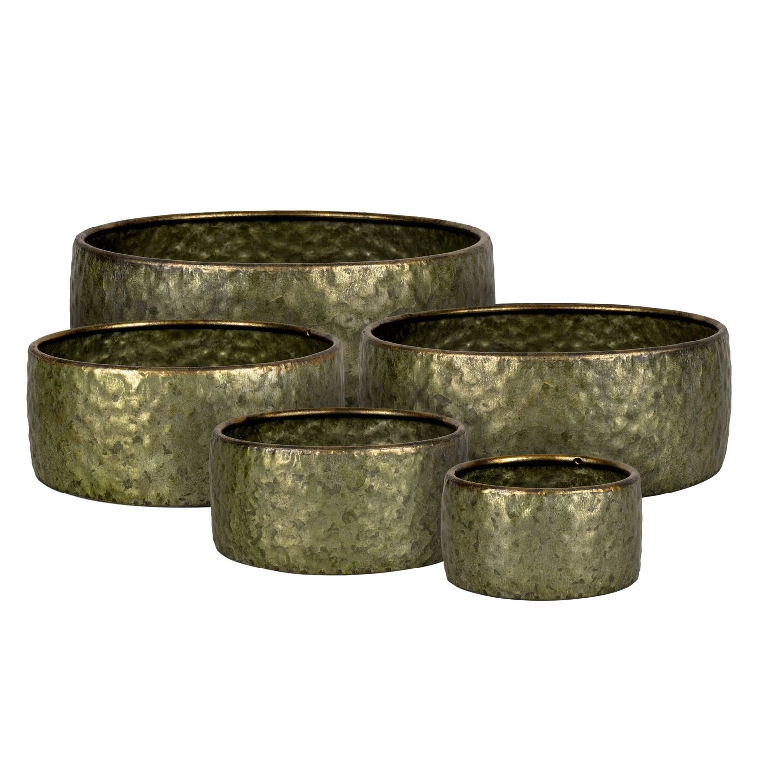 Schaal Metaal Antique Gold - Ø 30,5 X H 11,5 Cm 4 Schaal Metaal Antique Gold - Ø 30,5 X H 11,5 Cm - Afbeelding 2