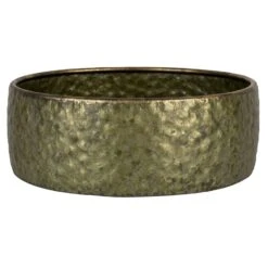 Schaal Metaal Antique Gold - Ø 35 X H 12,5 Cm