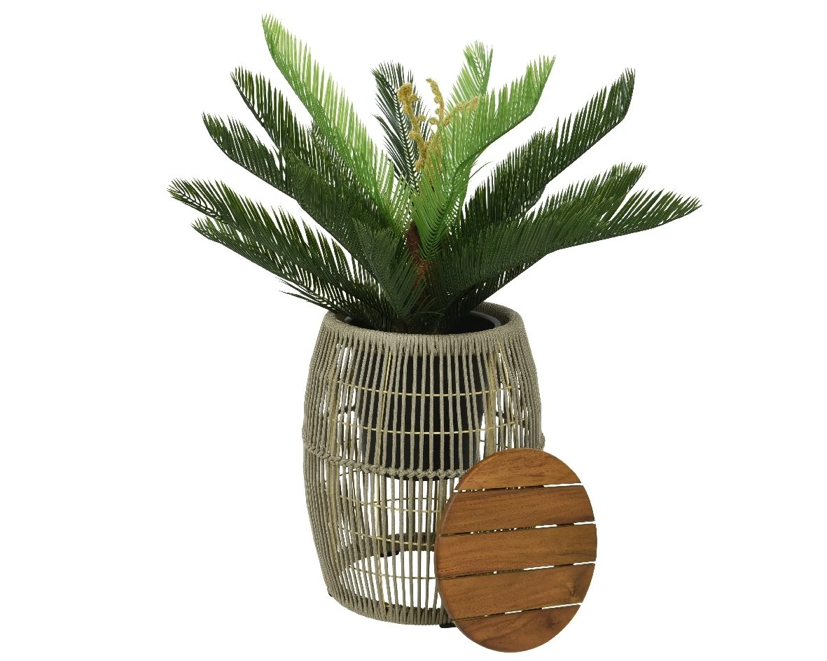 Seville Bijzet Tuintafel Beige - Ø 40 X H 49 Cm 5 Seville Bijzet Tuintafel Beige - Ø 40 X H 49 Cm - Afbeelding 3