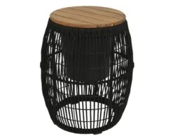 Seville Bijzet Tuintafel Zwart - Ø 40 X H 49 Cm
