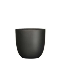 Tusca Pot Rond Zwart Mat - H23xd25cm
