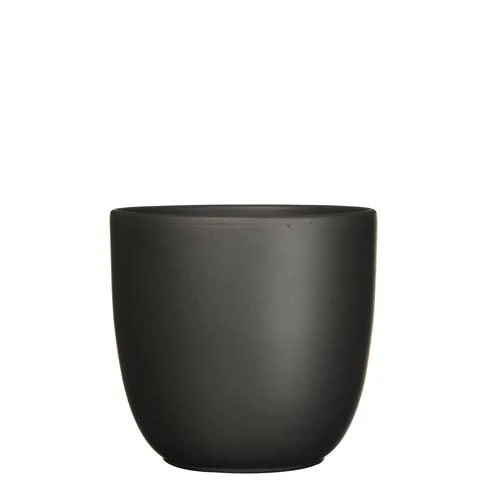 Tusca Pot Rond Zwart Mat - H25xd28cm 3 Tusca Pot Rond Zwart Mat - H25xd28cm