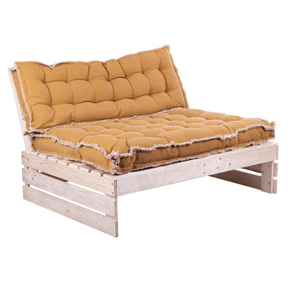 Palletkussen RAFFELED Beige - 120 X 80 X 8 Cm 5 Palletkussen RAFFELED Beige - 120 X 80 X 8 Cm - Afbeelding 3